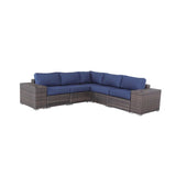 Modern Rattan Wicker Seating Group With Cushions