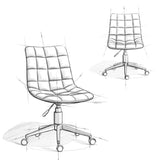 Chambers - Swivel Office Chair - Distressed Blue