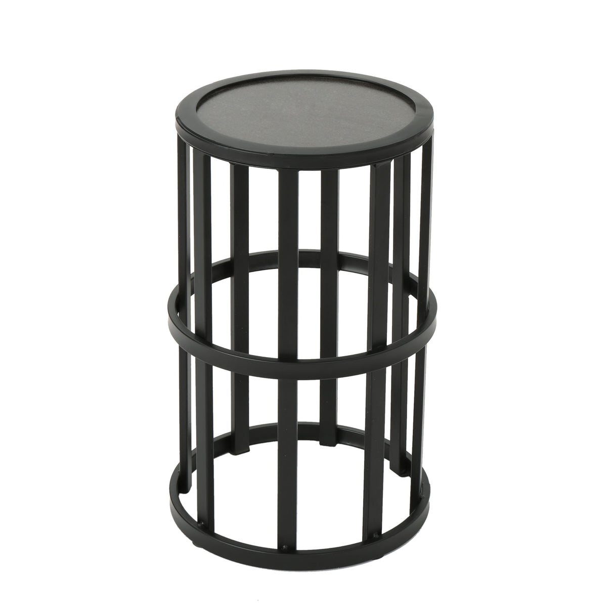 Outdoor Powder Coated Side Table - Gray