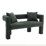 Modern Chenille Loveseat Sofa, Comfy Upholstered 2 Seater