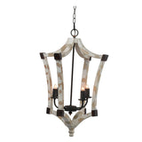 4 Light Chandelier, Hanging Light Fixture With Adjustable Chain For Kitchen, Bulb Not Included - Cream