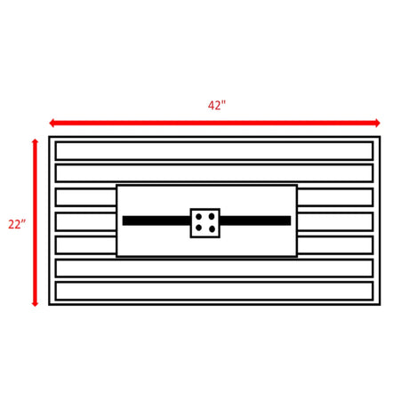 Rectangle Fire Pit, Fuel Versatility - Black