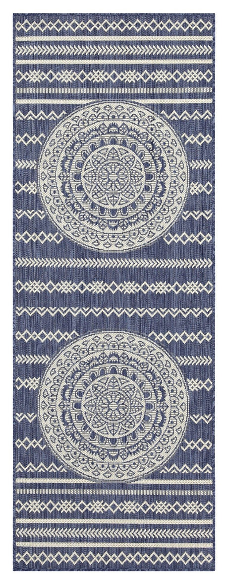 Sunshine - 5'3" X 7'3" Indoor, Outdoor Area Rug - Blue - Polypropylene