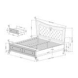 Cross - Elegant Design Bed With LED