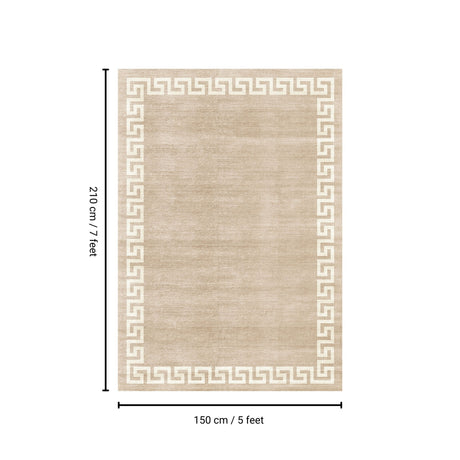 Toucan - 5' X 7' Washable Non - Slip Area Rug - Beige