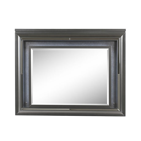 Sawyer - Metallic Mirror With LED - Gray
