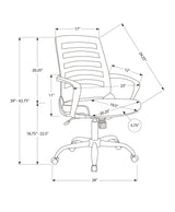 Office Chair, Adjustable Height, Swivel, Ergonomic, Armrests