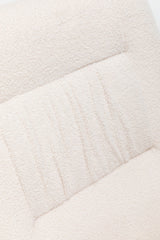 Rocking Chair Nursery, Teddy Upholstered Glider Rocker With High Backrest, Reading Chair Modern Rocking Accent Chairs Glider Recliner For Living Room - Cream