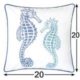 Seahorses Pillow Cover With Matching Back