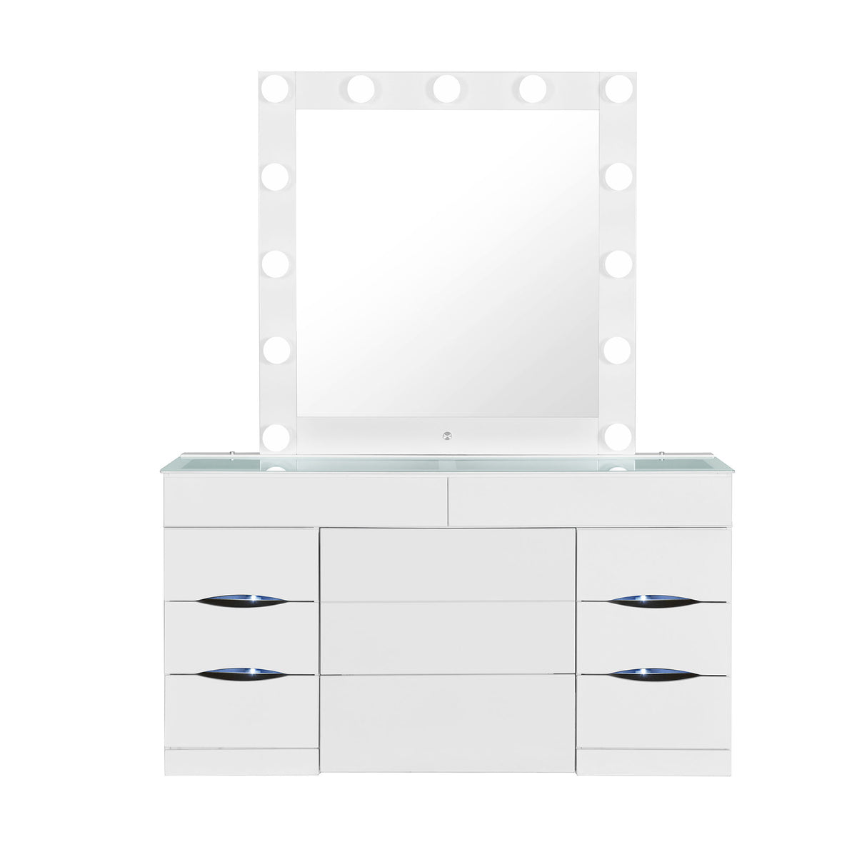 Elisa - Vanity Set With Stool And LED Bulbs