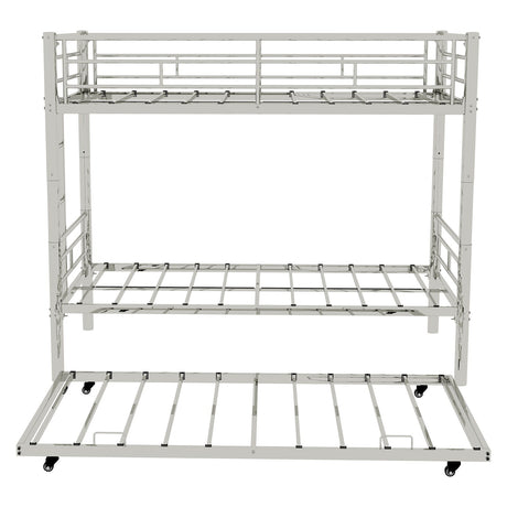 Bunk Bed For Kids, Convertible Frame With Ladders & Guardrail