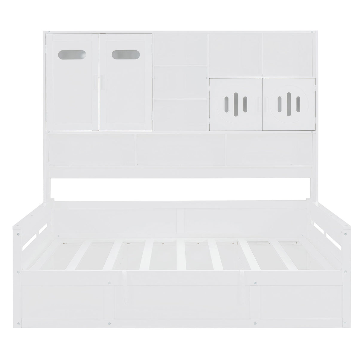 Daybed With All-In-One Cabinet And Shelf