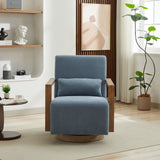 Swivel Modern Upholstered Accent Chair With Armrests