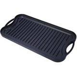 Pre Seasoned Cast Iron Reversible Rectangular Grill / Griddle - Black