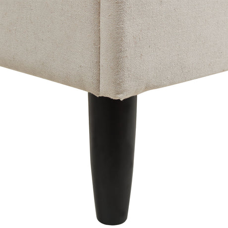 Aspen - King Vertical Tufted Headboard Platform Bed Set - Light Beige