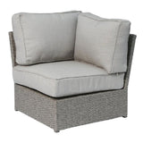 Outdoor Wicker Sectional With Weather Resistant Cushions And Table