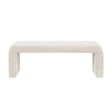 Modern Contemporary Waterfall Bench - Cream