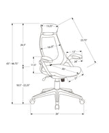 Office Chair, Adjustable Height, Swivel, Ergonomic, Armrests, Contemporary & Modern