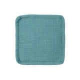 Hansolo - Yarn Square Pouf Ottoman Or Floor Cushion - Teal