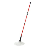 Ultra Fine Fiber Twist Mop With 57.5 Inch Long Handle For Dry And Wet Floor Cleaning - Red