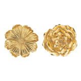 Rose Hanging Resin Wall Accents (Set of 2) - Gold