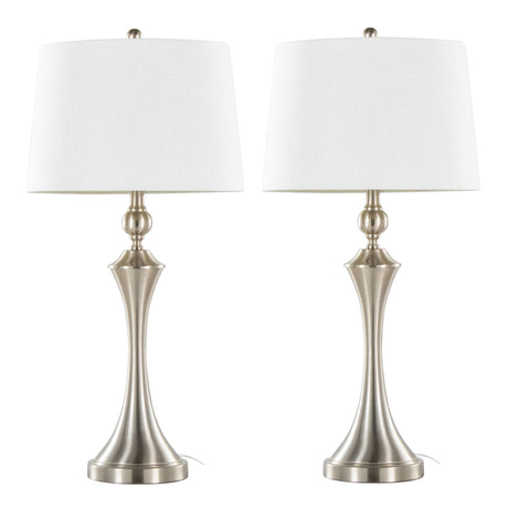 Flint - Contemporary Table Lamp Built In USB Port (Set of 2)