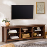 Modern Transitional 3 Shelf Open Storage TV Stand