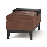 Oregon - Contemporary Storage Ottoman Bench With Tray