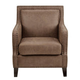Shasta - Accent Chair With And Nail Buttons - Brown