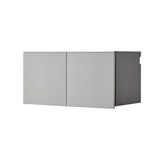Astro Series - Metal Wall Storage Cabinet With Soft Closing Drawers - Metallic Gray