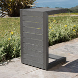 Aluminum Outdoor C - Shaped Side Table For Patio
