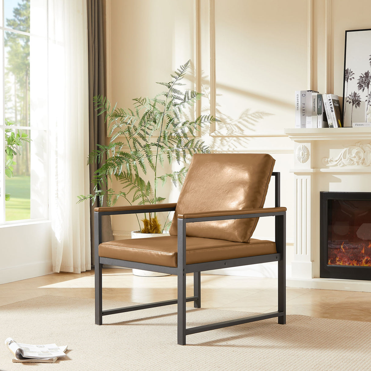 Retro Leisure Accent Chair With Extra Soft Padding