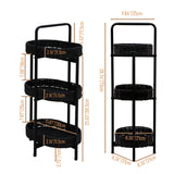 Modern 3 Tier Handwoven Side Table With Oval Organizer