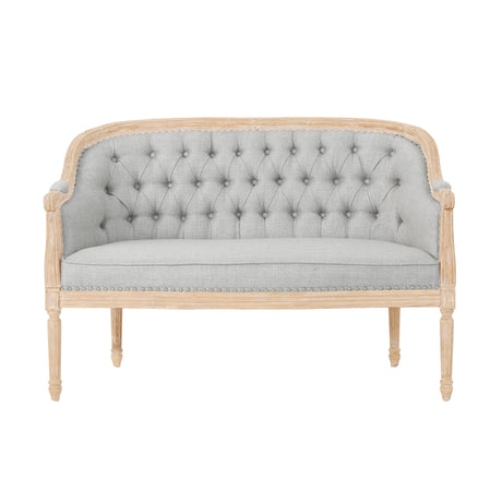 French Country Chesterfield Style Tufted Loveseat