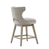 360 Degree Swivel Counter Stool With Silver Detailing