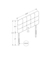 Twin Size, Bed Headboard Only, Upholstered, Transitional - White
