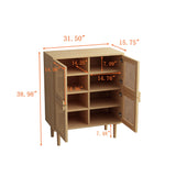 4 Door Storage Cabinet With 8 Shelves
