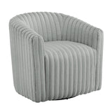 Alexa Barrel Swivel Chair - Gray