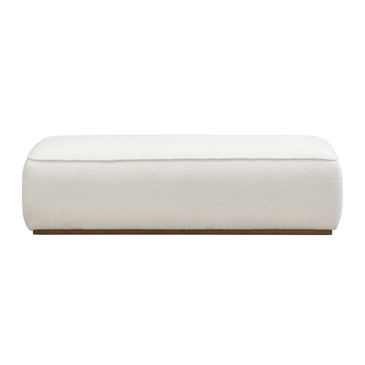 Grainy Footstool For Home - Beige