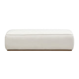 Grainy Footstool For Home - Beige