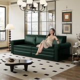 3 In 1 Convertible Sleeper Sofa With Nailhead Trim & Rolled Arm