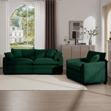 Elegant Corduroy Oversized Sectional Sofa Set With Deep Seats And Flexible Layout