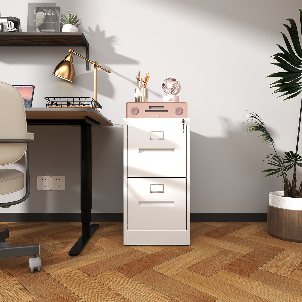 Premium Drawer File Cabinet With Lock, Metal Vertical Design, A4 Legal / Letter Size