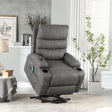 Large Size Electric Power Lift Recliner Chair Sofa With 8 Point Vibration Massage And Lumbar Heat