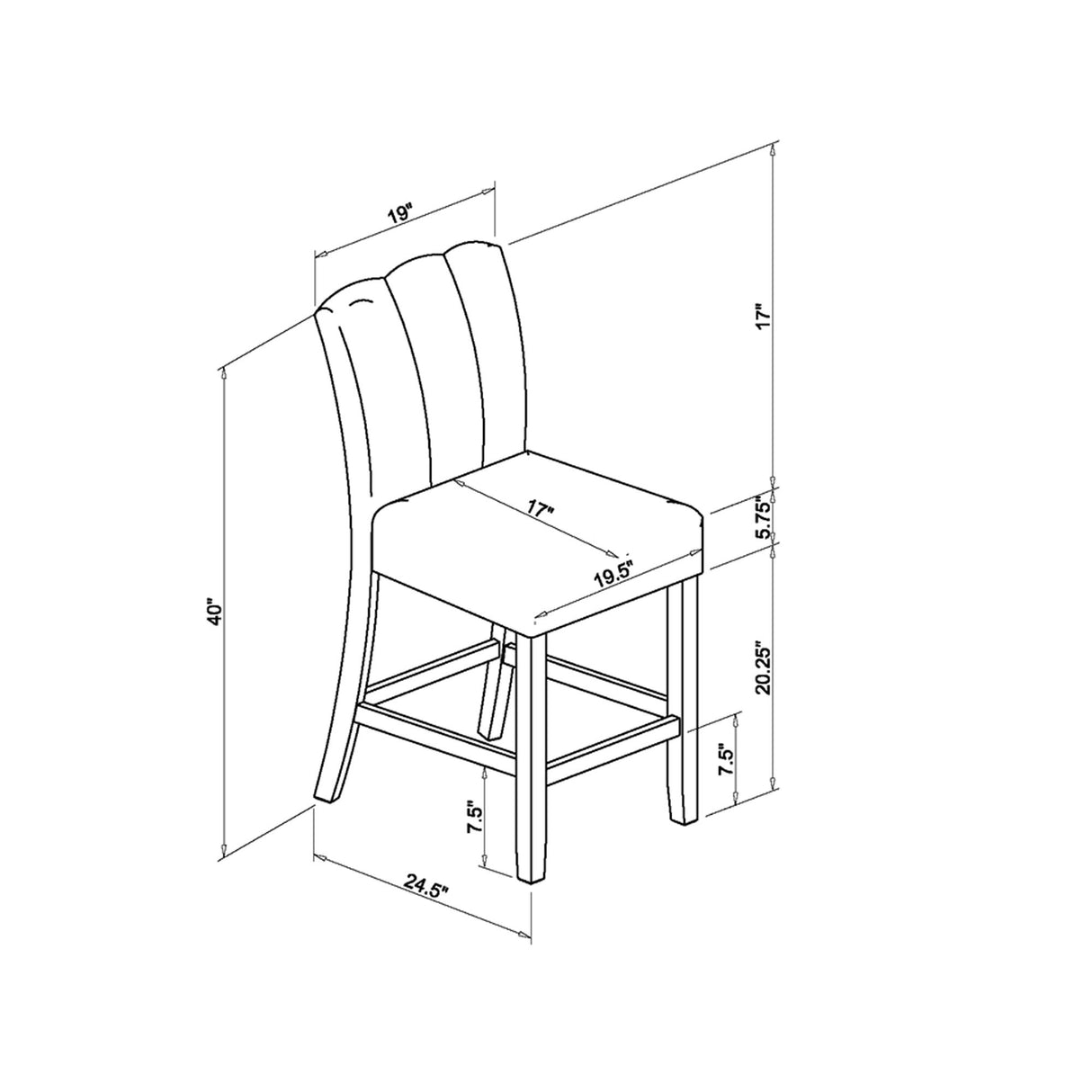 Magaly - Bar Stools (Set of 2) - Dark Gray