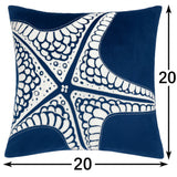 Seastar Starfish Pillow Cover - Indigo