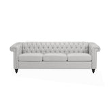 Chesterfield Style 3 Seater Sofa With Deep Button Tufting