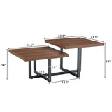 Perfectly Integrating Modern And Scandinavian Styles Double Deck Coffee Table - Walnut