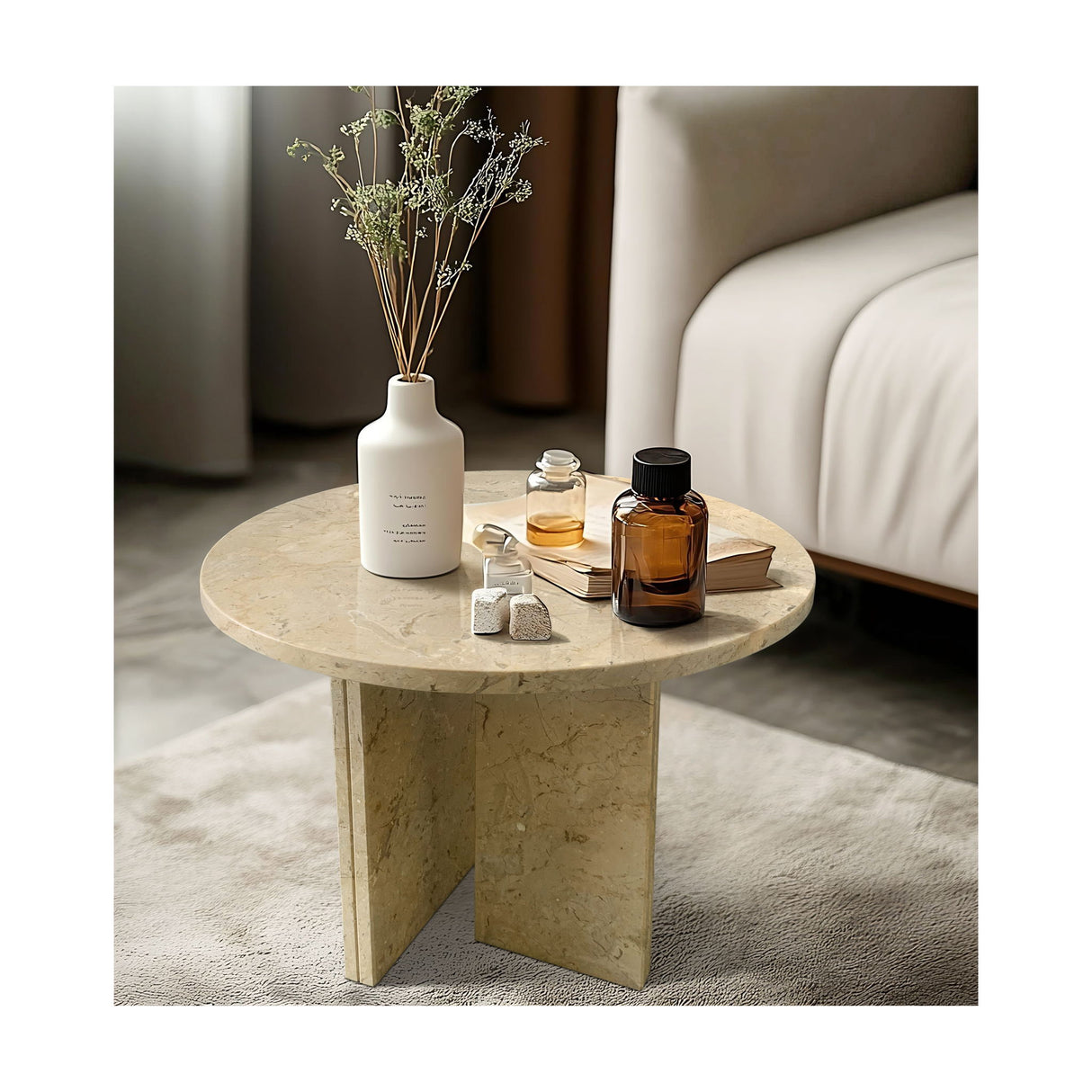Luxury Coffee Table With Unique Veining, Unique Stone Design