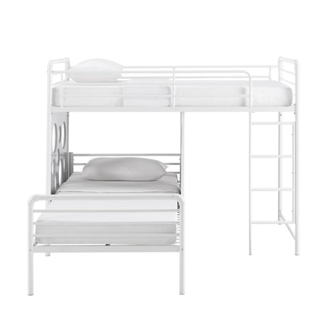 Twin Geo Cutout Colorful L-Shaped Bunk Bed